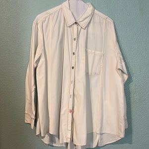 Free People We The Free Classic Long Sleeve Button Down Shirt Top MEDIUM